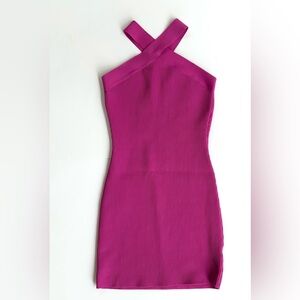 Sincerely Jules Pink Halter Ribbed Mini Dress Size Small